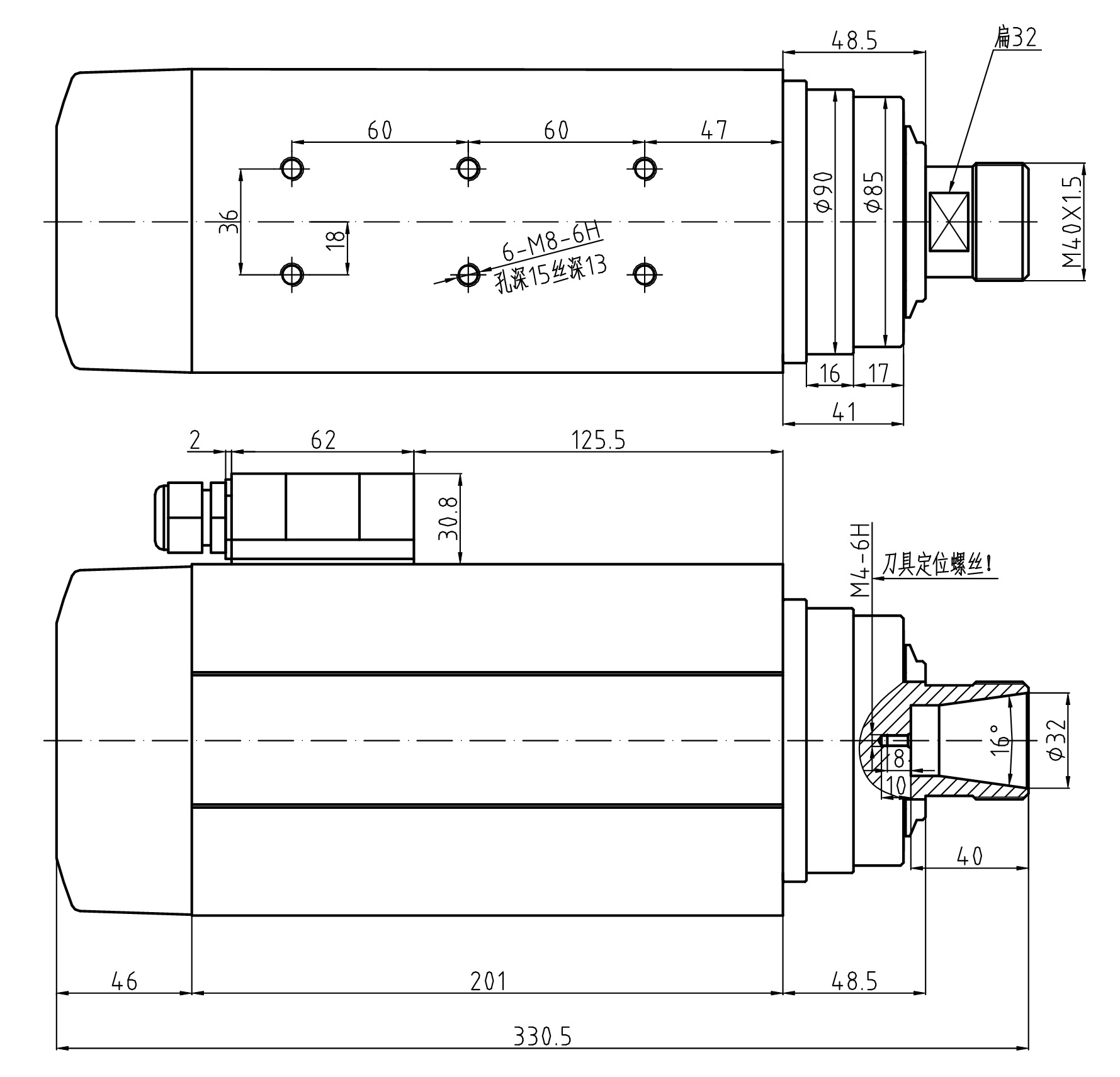 CNCPartsMarket | CNC Router Spindles & Fiber Laser Consumables gdf60 18z/4.5kw 220v/ 380v er32 air cooled spindle motor 18000rpm