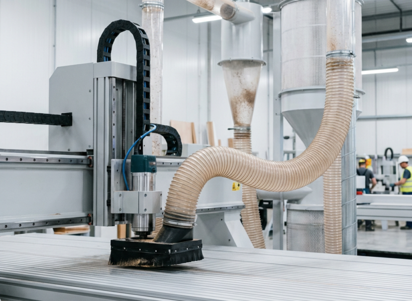 dust collection strategies for high volume cnc routing