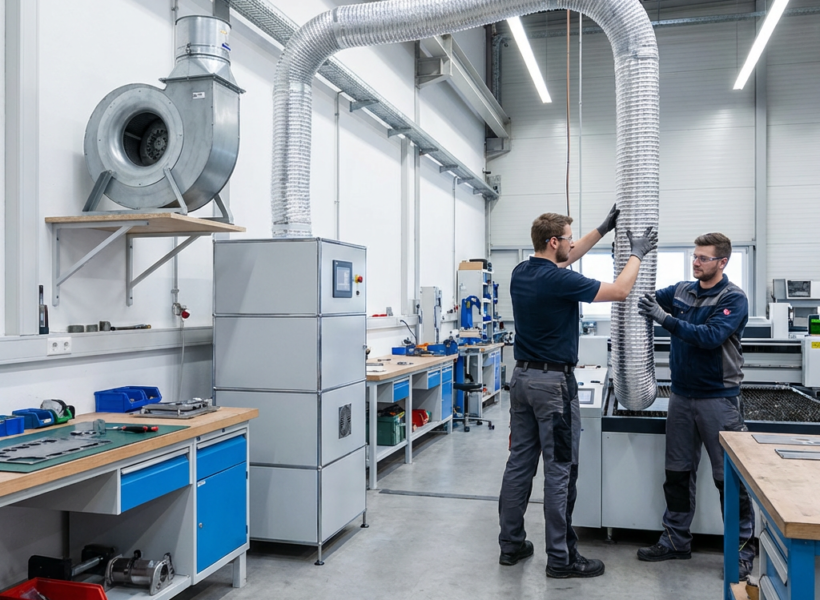 how to set up a safe and effective exhaust system for your laser machine